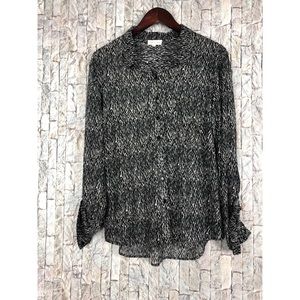 Anthropologie Eden & Olivia Print Button Blouse